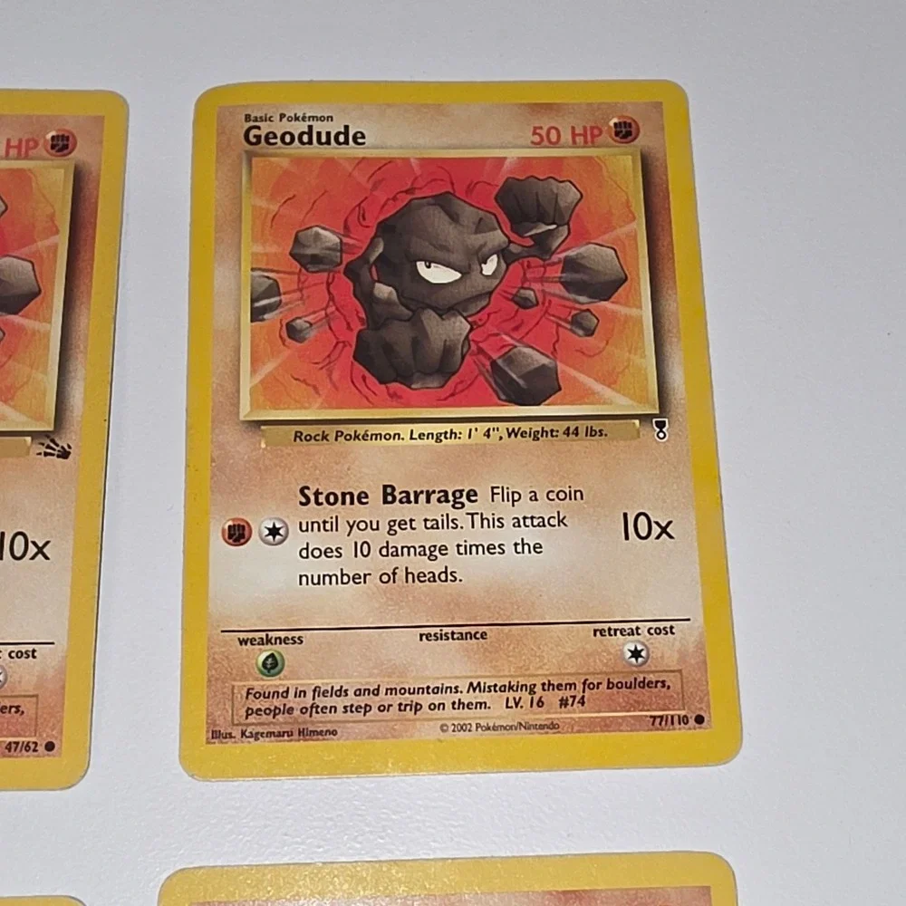 Pokemon Card Lot 7 Geodude Graveler Golem Evolution Vintage WOTC e-Reader Gym